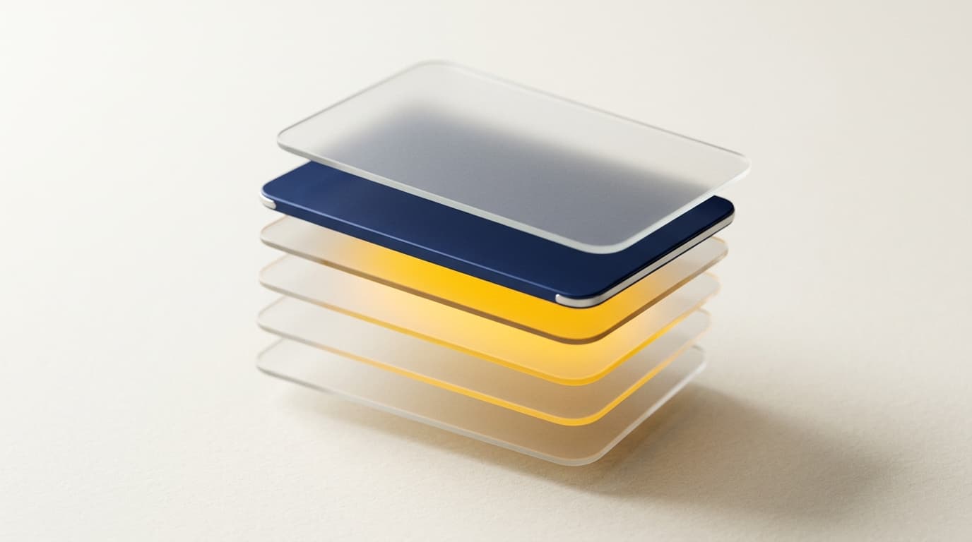 Panneaux d'interface en verre flottants